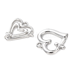 304ステンレススチールペンダント10個  ハートチャーム  ステンレス鋼色  14~19x15~20x1.5~5mm  穴：1.6~2mm&nbsp;STAS-P432-13P