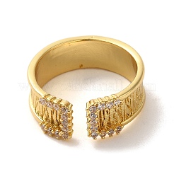 Brass Micro Pave Cubic Zirconia Adjustable Rings&nbsp;RJEW-K259-01D-G
