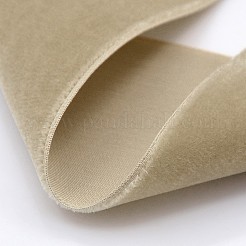 ギフトラッピングとイベントオーナメント用ポリエステルベルベットリボン  淡い茶色  3/4インチ（19mm）  約25ヤード/ロール（22.86メートル/ロール）&nbsp;SRIB-M001-19mm-836
