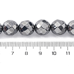 合成テラヘルツ石ビーズ連売り  多面カット  ラウンド  11.5~12mm  穴：1mm  約33個/連  15.35''（39センチメートル）&nbsp;G-P571-H01-01