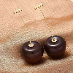 Brass Round Stud Earrings&nbsp;EJEW-D325-01G-01