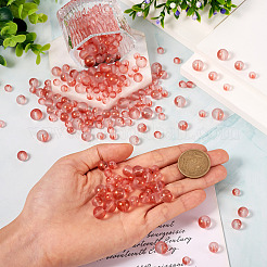 300Pcs Frosted Transparent Glass Beads&nbsp;GLAA-TA0002-78D