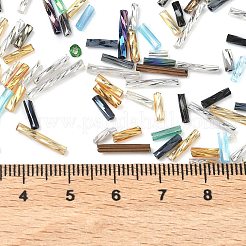 Glass Twist Bugle Beads&nbsp;SEED-XCP0001-43