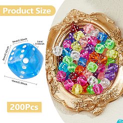 200Pcs Transparent Acrylic Beads&nbsp;FIND-DC0006-48