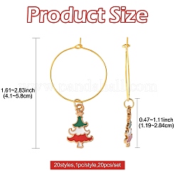 20Pcs 20 Styles Christmas Theme Alloy Enamel Wine Glass Charms&nbsp;HJEW-HS00082