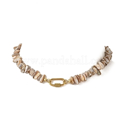 Natural Freshwater Shell Chip Beaded Necklaces&nbsp;NJEW-JN06412
