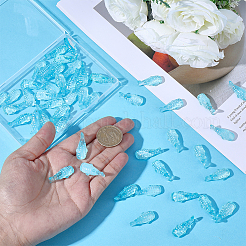 50Pcs Transparent Resin Cabochons&nbsp;RESI-ME0001-40