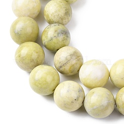 Natural Lemon Jade Beads Strands&nbsp;G-H343-D01-14mm