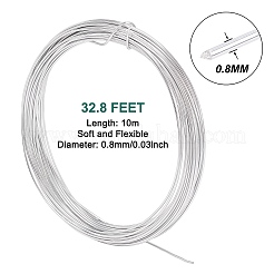 DIYワイヤーラップジュエリーキット  アルミワイヤーと鉄のサイドカッティングプライヤー付き  銀  20ゲージ  0.8mm  10 m /ロール  2のロール/セット&nbsp;DIY-BC0011-81A-02