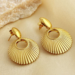 304 Stainless Steel Stud Dangle Earrings&nbsp;WG6394A-01