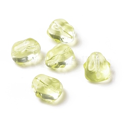 透明ガラスビーズ  兎  オリーブ  17.5x15x11.5mm  穴：1.4mm&nbsp;LS-GLAA-G079-03E