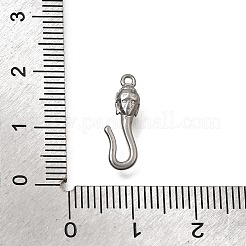 304ステンレススチール製仏頭型フック留め具  ステンレス鋼色  16x5x4mm  穴：1mm&nbsp;SA-CBACB61-16P