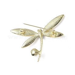 Rhinestonoe Dragonfly with Plastic Imitation Pearl Brooch Pin&nbsp;JEWB-I020-02LG