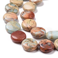 Natural Aqua Terra Jasper Beads Strands&nbsp;G-E572-02