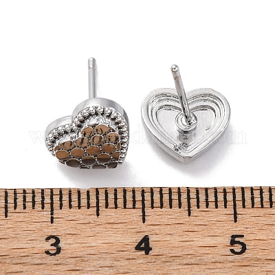 Brass Stud Earrings&nbsp;EJEW-D288-01P-1