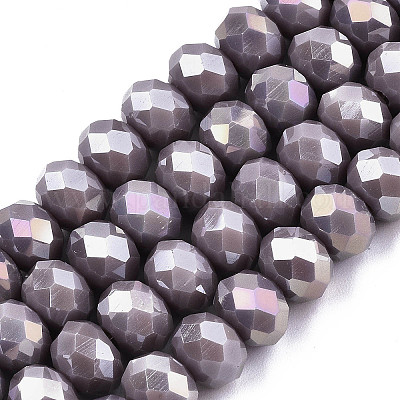 Electroplate Glass Beads Strands&nbsp;EGLA-A034-P4mm-B05-1