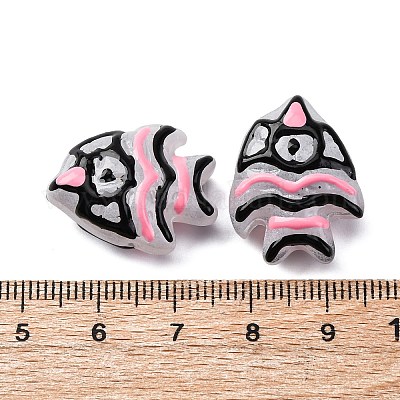 手作りランプワークビーズ  魚  ピンク  18x22.5x10.5mm  穴：1.2mm&nbsp;LAMP-S068-06I-1