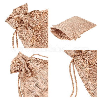 Burlap Packing Pouches Drawstring Bags&nbsp;ABAG-BC0001-08-9x7-1