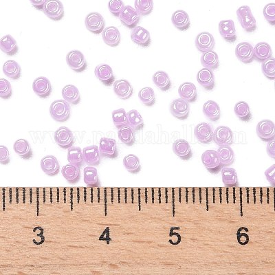 ガラスシードビーズ  セイロン  ラウンド  スミレ  2mm  穴：1mm  約6666個/100g&nbsp;X1-SEED-A011-2mm-150-1