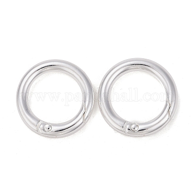 合金プッシュ式リングカン  Oリング  銀  6ゲージ  24x4mm  内径：16.5mm&nbsp;PALLOY-M015-01S-1