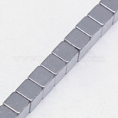 Electroplate Non-magnetic Synthetic Hematite Beads Strands&nbsp;G-J170A-4x4mm-M-1