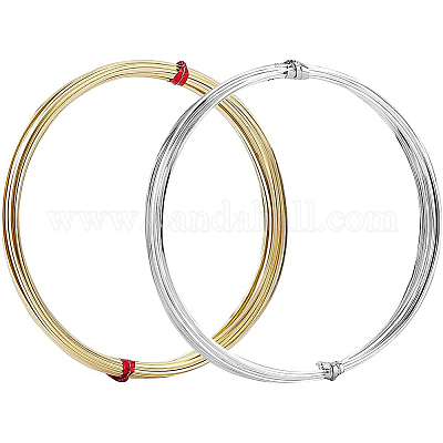 Wholesale BENECREAT 24 Gauge Square Brass Wire 16Feet Gold and