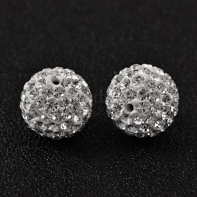 Polymer Clay Rhinestone Beads&nbsp;RB-H258-HD10mm-001-1
