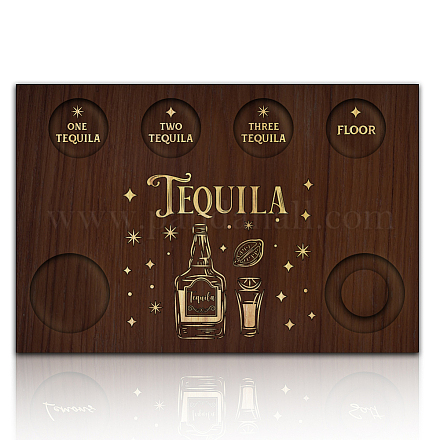 Wood Shot Glasses Tray&nbsp;AJEW-WH0423-004-1