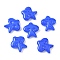 Baking Paint Glass Beads, Star, Medium Blue, 24.5x24.5x7.5mm, Hole: 1.2~1.4mm