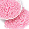 Glass Seed Beads, Ceylon, Round, Pink, 6/0, 4mm, Hole: 1.5mm, about 4500pcs/pound