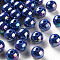 Opaque Acrylic Beads, AB Color Plated, Round, Dark Slate Blue, 12x11mm, Hole: 2.5mm, about 566pcs/500g