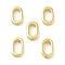 Alloy Linking Rings, Oval, Real 18K Gold Plated, 11x7x3mm, Inner Diameter: 4x8mm