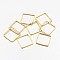 Square Brass Linking Rings, Nickel Free, Golden, 10x10x1mm