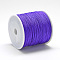 Nylon Braided Cord, Chinese Knotting Cord for Jewelry Making Macrame Craft, Mauve, 1mm, about 284.33 yards(260m)/roll