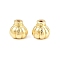 Brass Beads, Mixed Shapes, Rack Plating, Long-Lasting Plated, Cadmium Free & Lead Free, Real 18K Gold Plated, Pumpkin, 6.5x7mm, Hole: 1mm
