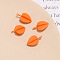 Alloy Pendants, Fruit Charms, Orange, 20x11mm