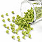 8/0 Glass Seed Beads, Opaque Colours Seed, Small Craft Beads for DIY Jewelry Making, Round, Green Yellow, 3mm, Hole:1mm, about 666pcs/30g