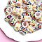 Opaque Acrylic Beads, Hand Painted Beads, Enamel Style, Rondelle, Champagne Yellow, 18~23mm