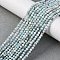 Natural Larimar Beads Strands, Faceted, Round, 3mm, Hole: 0.6mm, about 120~135pcs/strand, 14.96''~15.5''(38~39cm)