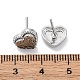 Brass Stud Earrings&nbsp;EJEW-D288-01P-3