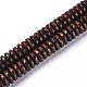 ココナッツビーズ連売り  フラットラウンド  ココナッツブラウン  8x2.5~3mm  穴：1.2mm  約109~112個/連  12.1~12.2インチ（30.7~31cm）&nbsp;COCO-O009-01-8x3mm-1