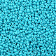 焼付塗装ガラスシードビーズ  ダークターコイズ  8/0  3mm  穴：1mm  約1111個/50g  50 G /袋  18袋/2ポンド&nbsp;SEED-US0003-3mm-K10-2