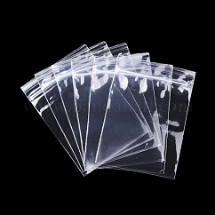 Polypropylene Zip Top Bags, Top Seal, Resealable Bags, Self Seal Bag, Rectangle, Clear, 9.8x7cm, Unilateral Thickness: 2 Mil(0.05mm), Inner Measure: 8.5x7cm