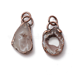 Natural Druzy Agate Pendants&nbsp;G-M383-20R