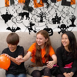 ハロウィーンの紙製パーティーデコレーション  家庭用壁掛け用  庭と家の装飾  混合図形  122~180mm  13個/セット&nbsp;PW-WG0EB8F-01