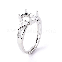 Adjustable Brass Finger Ring Components&nbsp;KK-L193-01P
