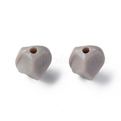 不透明なアクリルビーズ  ナゲット  濃いグレー  16.5x15x13.5mm  穴：2.5mm  約340個/500g&nbsp;MACR-S373-140-A05