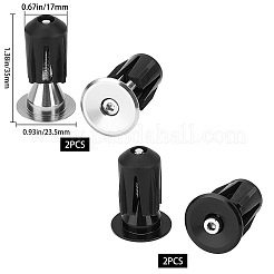 Aluminum Alloy Bike Handlebar Stopper&nbsp;AJEW-GF0002-29B