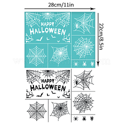 粘着性のシルクスクリーン印刷ステンシル  木に塗るため  DIYデコレーションTシャツ生地  クモ  220x280mm&nbsp;DIY-WH0638-0002