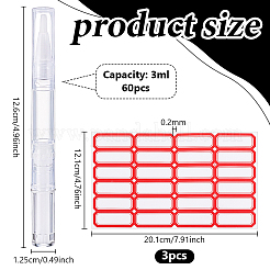60Pcs Transparent PP Twist Pens&nbsp;MRMJ-AR0001-31